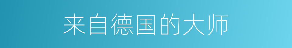 来自德国的大师的同义词
