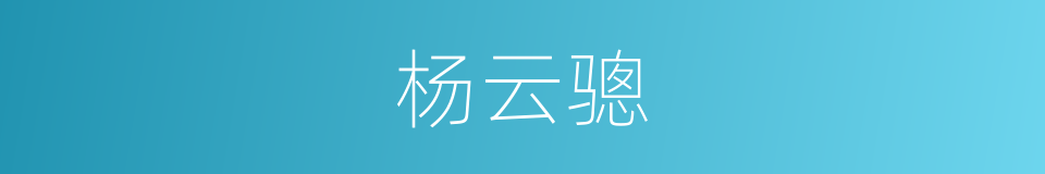 杨云骢的同义词