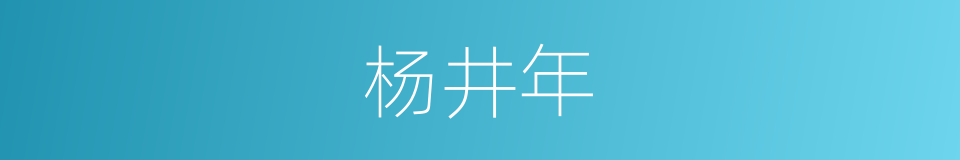 杨井年的同义词