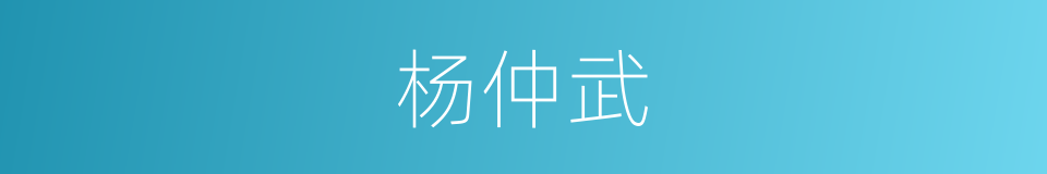 杨仲武的同义词