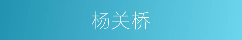 杨关桥的同义词