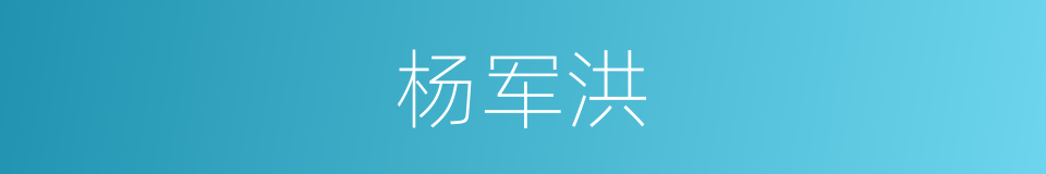杨军洪的同义词