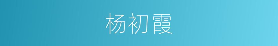 杨初霞的同义词
