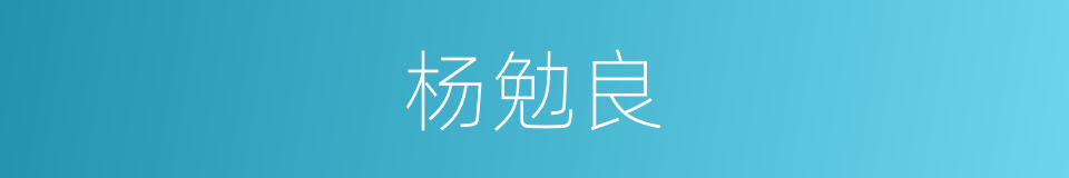 杨勉良的同义词