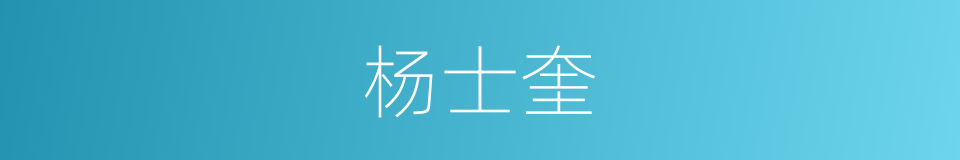 杨士奎的同义词