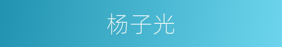 杨子光的同义词