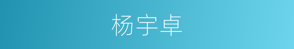 杨宇卓的同义词