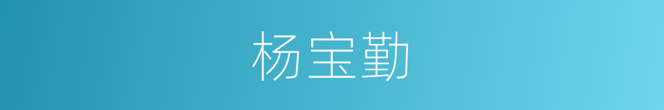杨宝勤的同义词