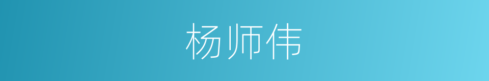 杨师伟的同义词
