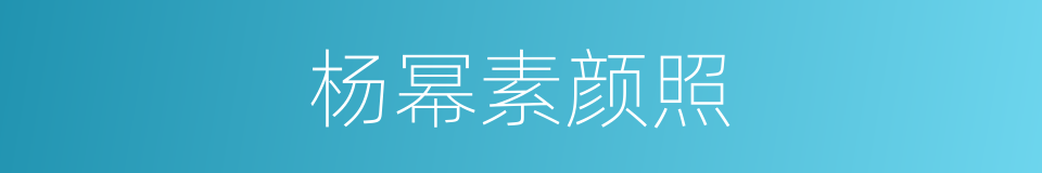 杨幂素颜照的同义词