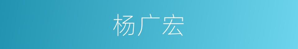 杨广宏的同义词