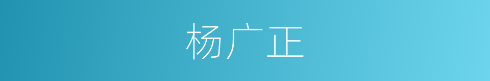 杨广正的同义词