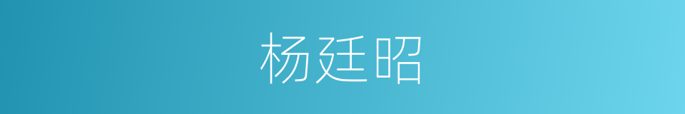 杨廷昭的同义词