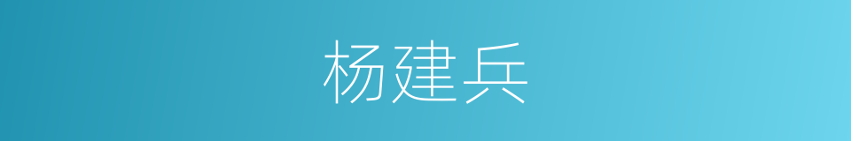 杨建兵的同义词