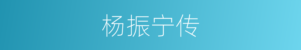杨振宁传的同义词