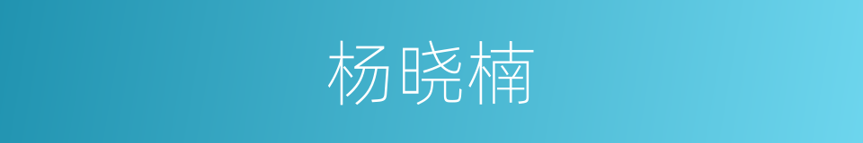 杨晓楠的同义词