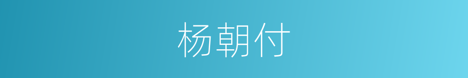 杨朝付的同义词