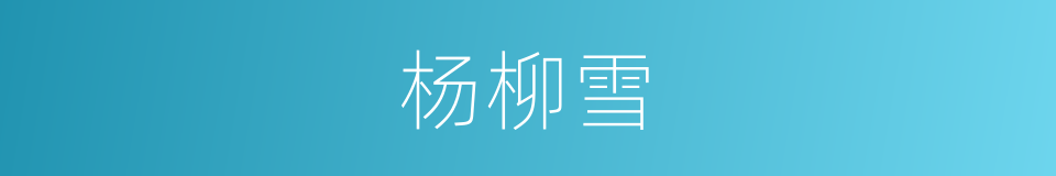 杨柳雪的同义词