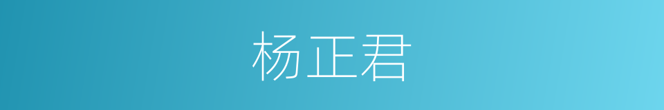 杨正君的同义词