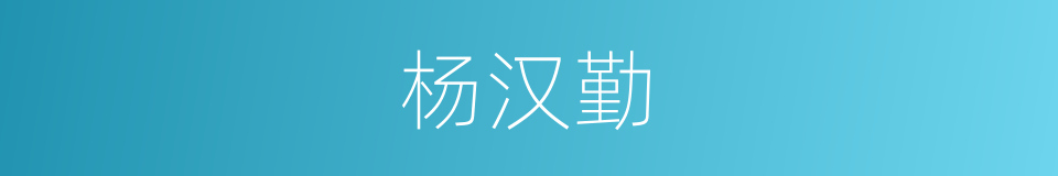 杨汉勤的同义词