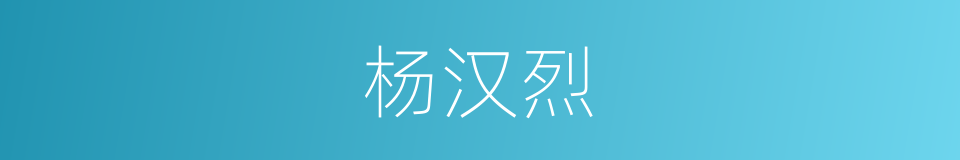 杨汉烈的同义词