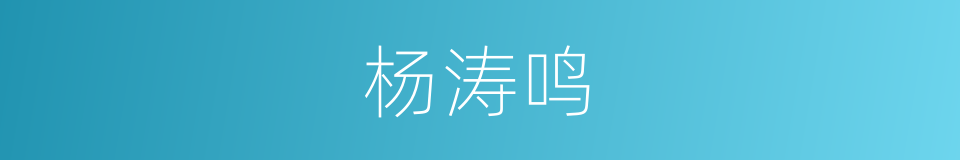 杨涛鸣的同义词