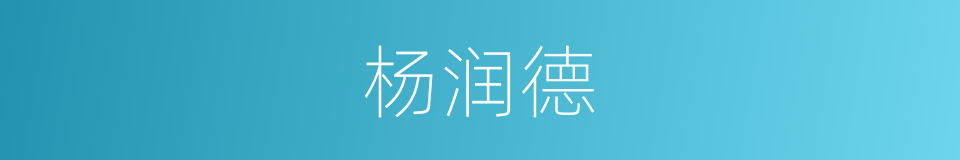 杨润德的同义词