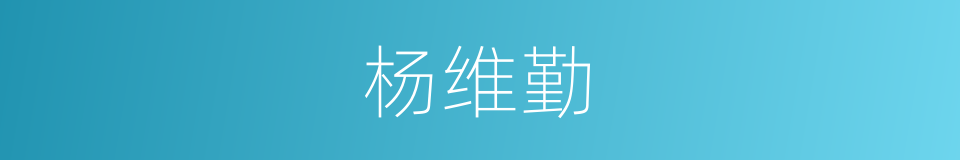 杨维勤的同义词