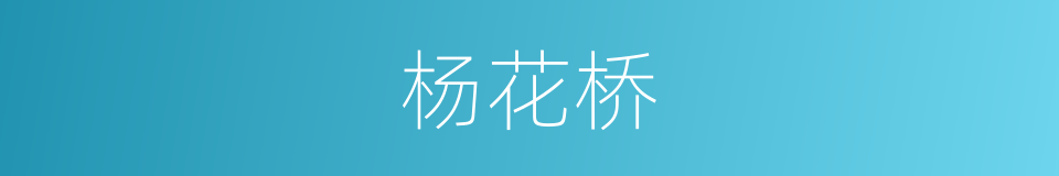 杨花桥的同义词