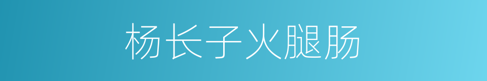 杨长子火腿肠的同义词