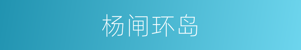 杨闸环岛的同义词