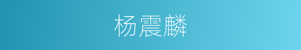 杨震麟的同义词