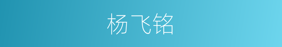 杨飞铭的同义词