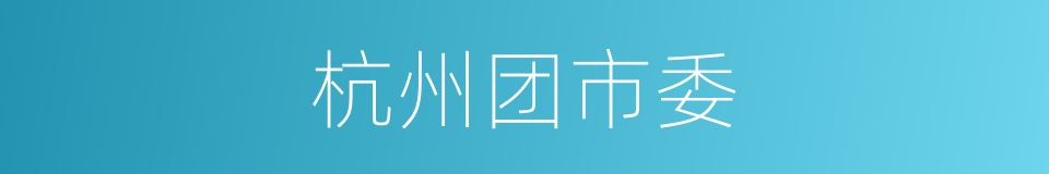 杭州团市委的同义词