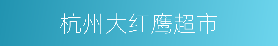 杭州大红鹰超市的同义词