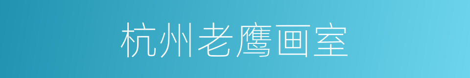 杭州老鹰画室的同义词
