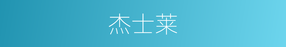 杰士莱的同义词