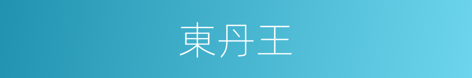 東丹王的同義詞