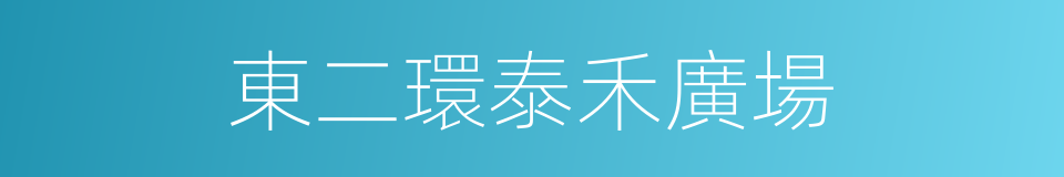 東二環泰禾廣場的同義詞