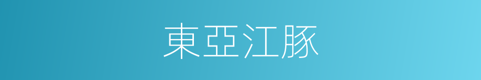 東亞江豚的同義詞