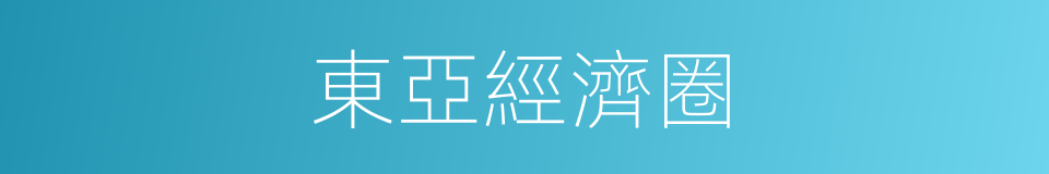 東亞經濟圈的同義詞