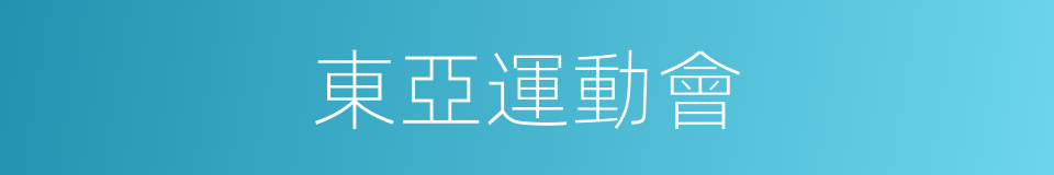 東亞運動會的同義詞