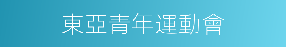 東亞青年運動會的同義詞