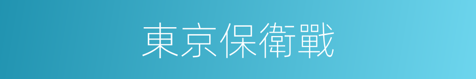 東京保衛戰的同義詞