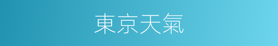 東京天氣的同義詞