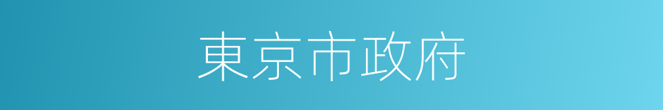 東京市政府的同義詞