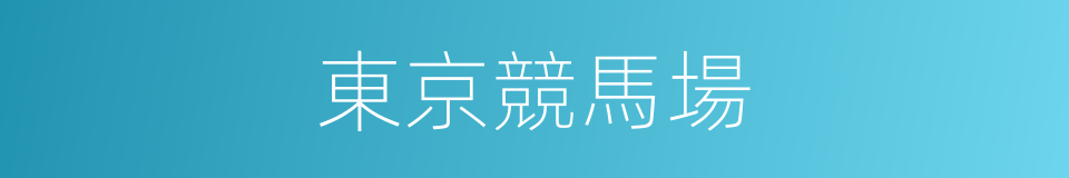 東京競馬場的同義詞