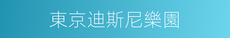 東京迪斯尼樂園的同義詞