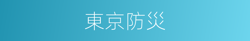 東京防災的同義詞