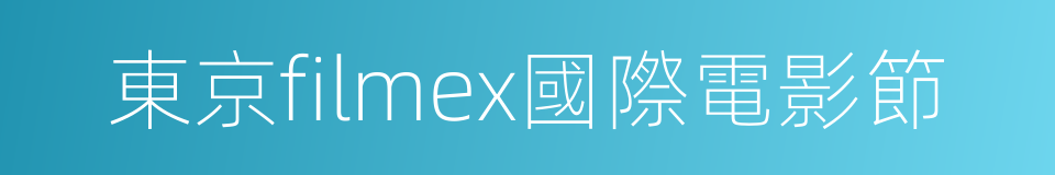 東京filmex國際電影節的同義詞